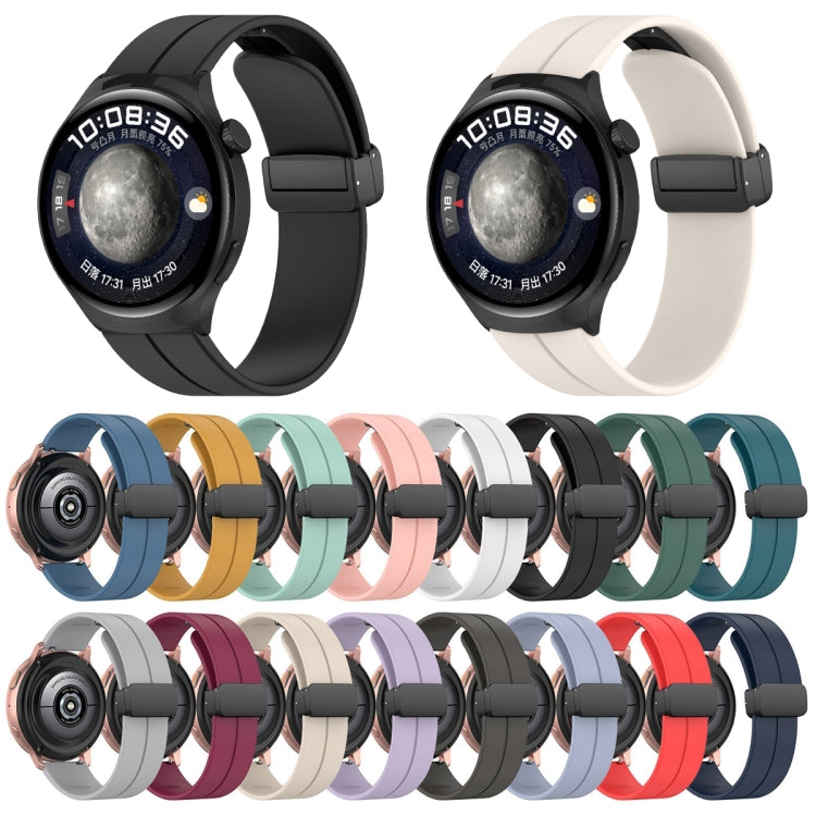 18mm Groove Folding Black Buckle Silicone Watch Band(Red) - 18mm Bands by PMC TechLife | Online Shopping South Africa | PMC TechLife | Buy Now Pay Later Mobicred