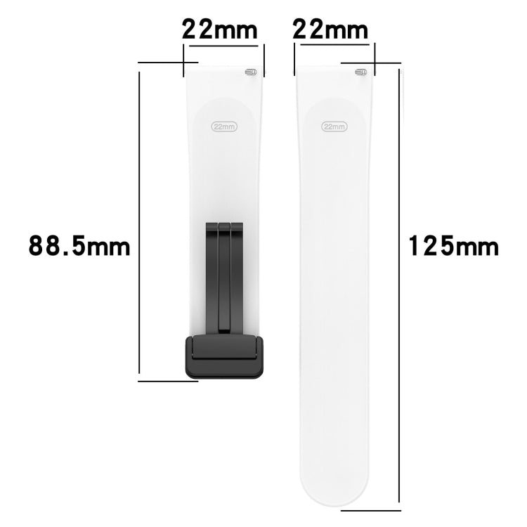 18mm Groove Folding Black Buckle Silicone Watch Band(Black) - 18mm Bands by PMC TechLife | Online Shopping South Africa | PMC TechLife | Buy Now Pay Later Mobicred