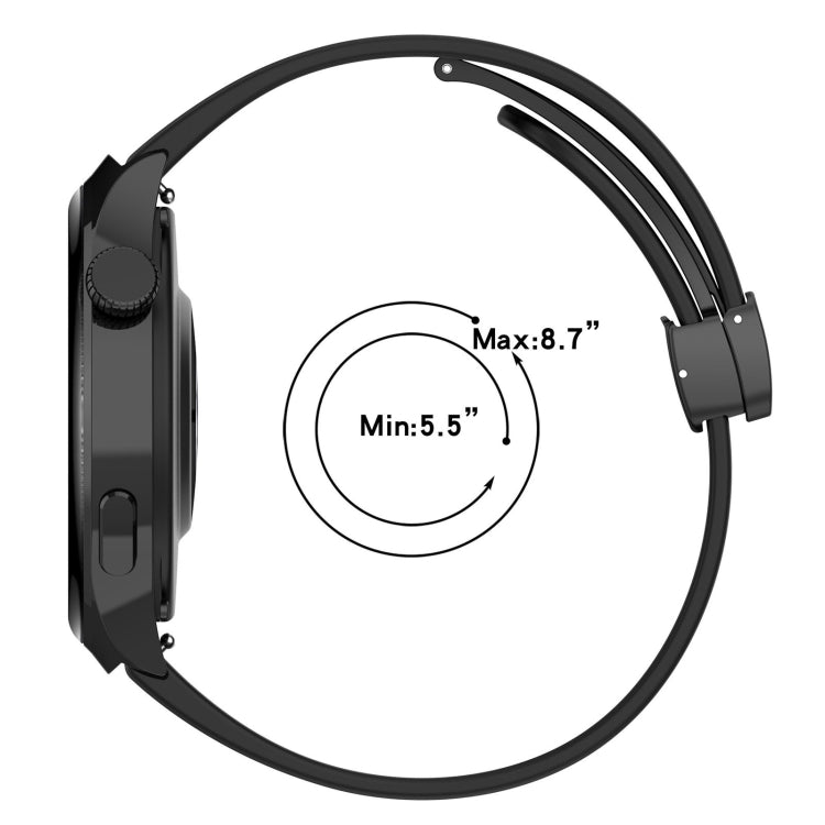 18mm Groove Folding Black Buckle Silicone Watch Band(Midnight Blue) - 18mm Bands by PMC TechLife | Online Shopping South Africa | PMC TechLife | Buy Now Pay Later Mobicred