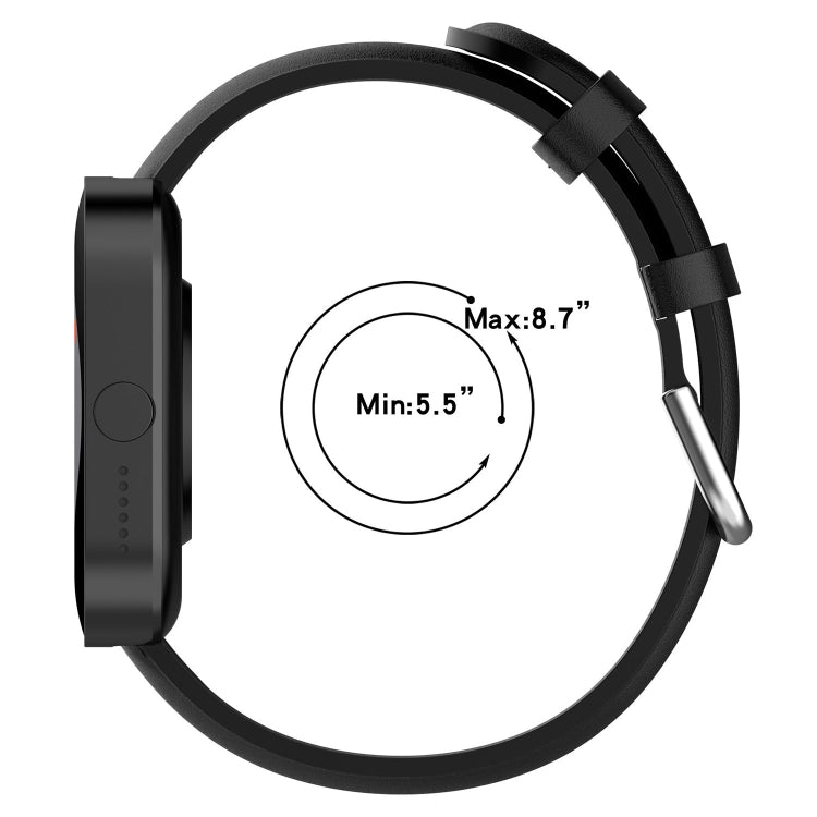For CMF Watch Pro D395 22mm Round Tail Genuine Leather Watch Band(Black) - Watch Bands by PMC TechLife | Online Shopping South Africa | PMC TechLife