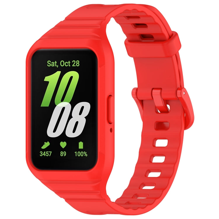 For Samsung Galaxy Fit 3 Solid Color Integrated TPU Watch Band(Red) - Watch Bands by PMC TechLife | Online Shopping South Africa | PMC TechLife
