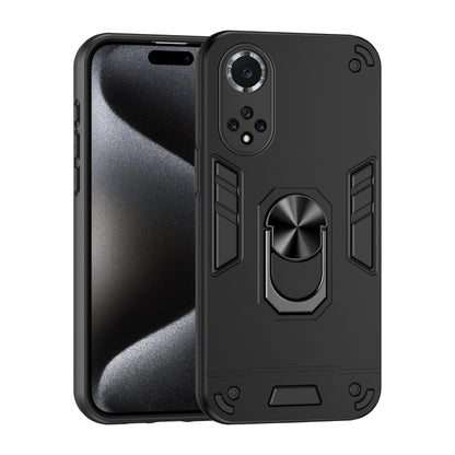 For Huawei nova 9 Shockproof Metal Ring Holder Phone Case(Black) - Huawei Cases by PMC Jewellery | Online Shopping South Africa | PMC Jewellery | Buy Now Pay Later Mobicred