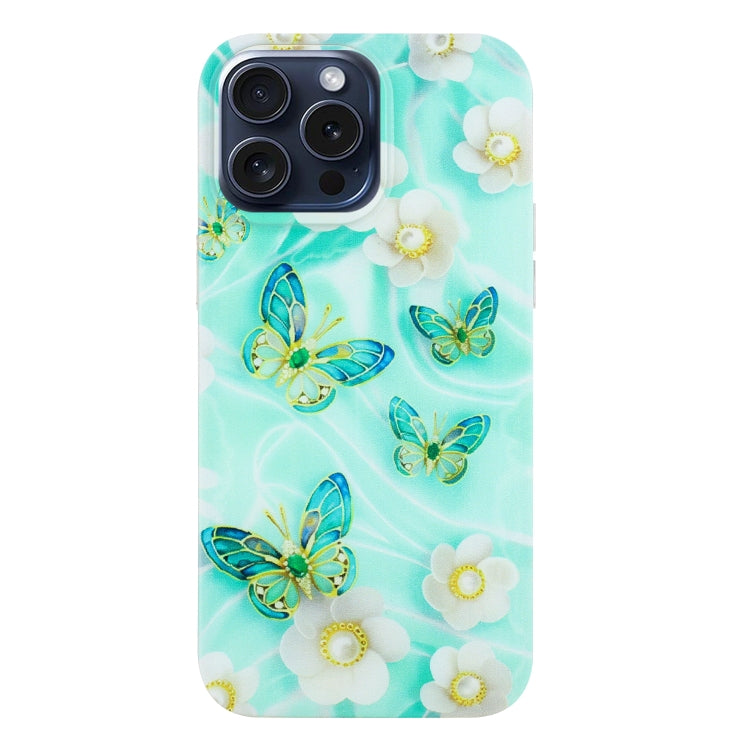 For iPhone 16 Pro Max Colorful Painting Pattern TPU Phone Case(Butterflies) - iPhone 16 Pro Max Cases by PMC Jewellery | Online Shopping South Africa | PMC Jewellery | Buy Now Pay Later Mobicred