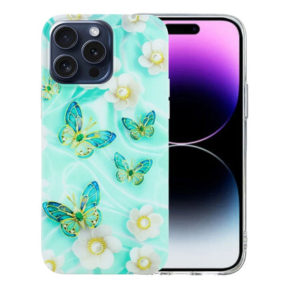 For iPhone 16 Pro Colorful Painting Pattern TPU Phone Case(Butterflies) - iPhone 16 Pro Cases by PMC Jewellery | Online Shopping South Africa | PMC Jewellery | Buy Now Pay Later Mobicred