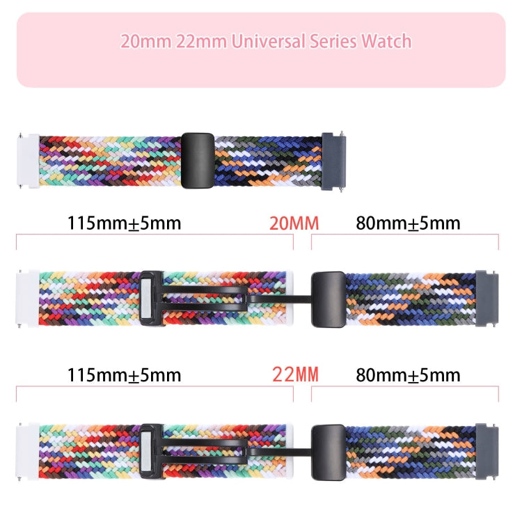 18mm Two-color Magnetic Braided Nylon Watch Band(Starlight Pink) - 18mm Bands by PMC TechLife | Online Shopping South Africa | PMC TechLife | Buy Now Pay Later Mobicred