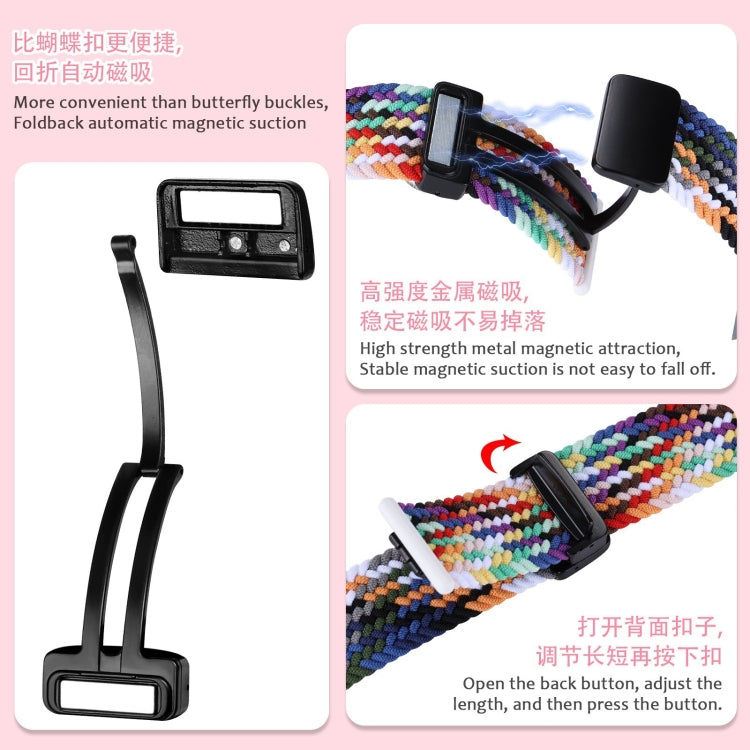 20mm Two-color Magnetic Braided Nylon Watch Band(Starlight Black) - 20mm Bands by PMC TechLife | Online Shopping South Africa | PMC TechLife