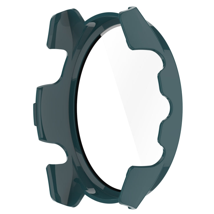 For Garmin Forerunner 165 / 165 Music PC + Tempered Film Integrated Watch Protective Case(Pine Green) - Watch Cases by PMC Jewellery | Online Shopping South Africa | PMC Jewellery