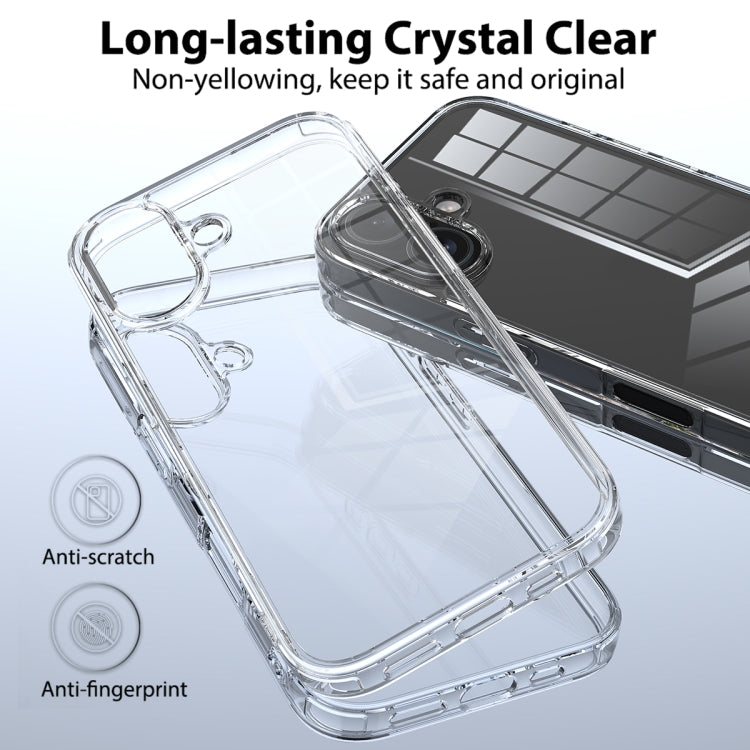 For iPhone 16 Scratchproof Acrylic TPU Phone Case(Transparent) - iPhone 16 Cases by PMC TechLife | Online Shopping South Africa | PMC TechLife | Buy Now Pay Later Mobicred