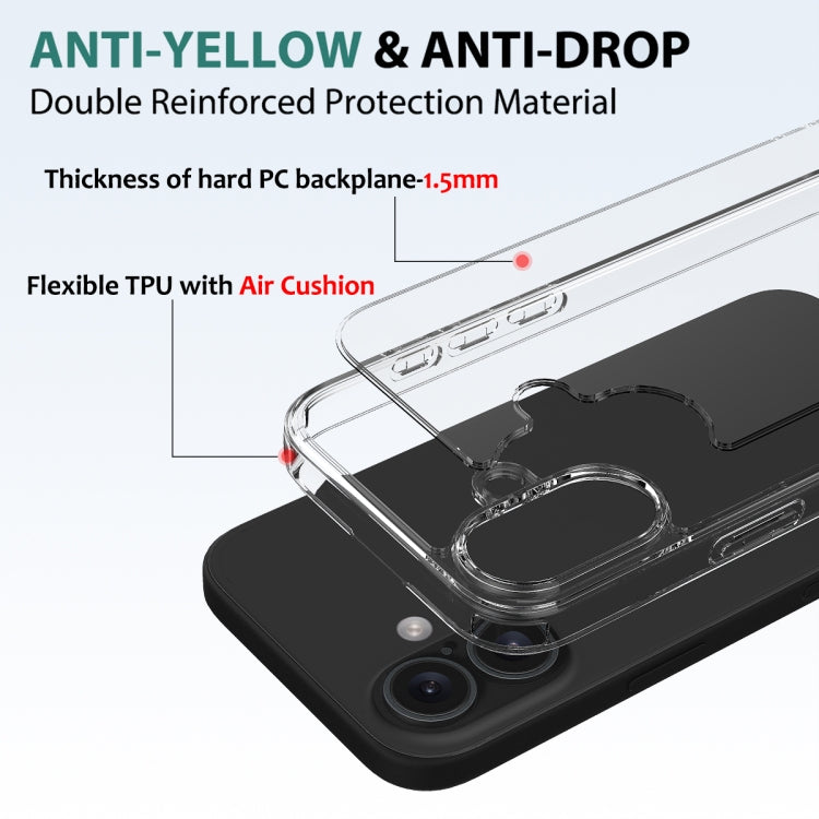 For iPhone 16 Scratchproof Acrylic TPU Phone Case(Transparent) - iPhone 16 Cases by PMC TechLife | Online Shopping South Africa | PMC TechLife | Buy Now Pay Later Mobicred
