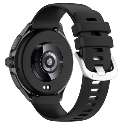 For Xiaomi Watch 2 Liquid Glossy Silver Buckle Silicone Watch Band(Black) - Watch Bands by PMC Jewellery | Online Shopping South Africa | PMC Jewellery