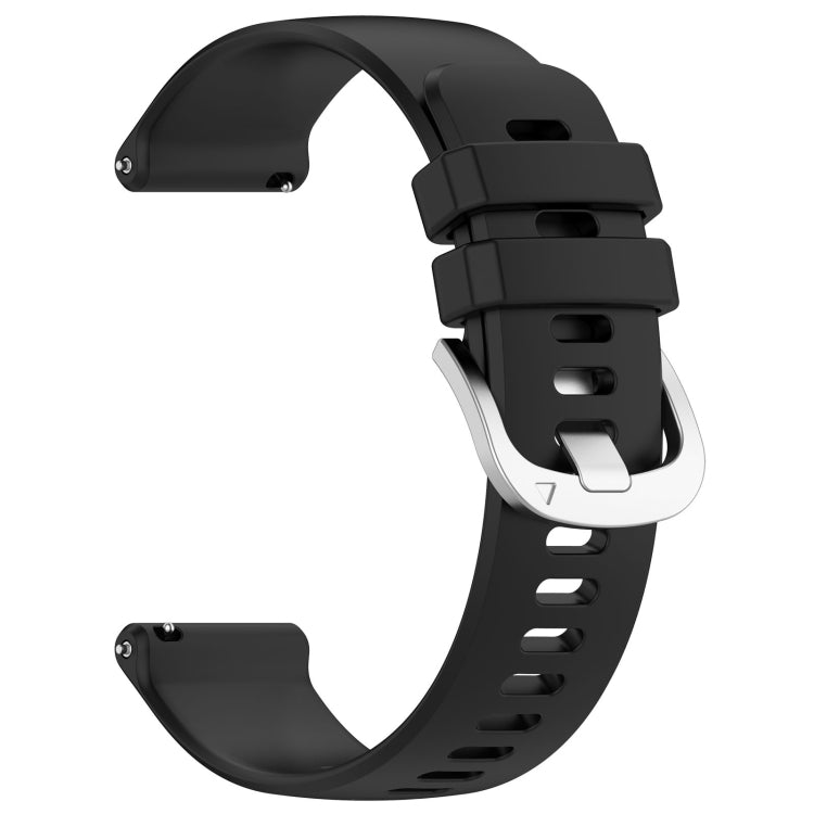 For Xiaomi Watch 2 Liquid Glossy Silver Buckle Silicone Watch Band(Black) - Watch Bands by PMC TechLife | Online Shopping South Africa | PMC TechLife