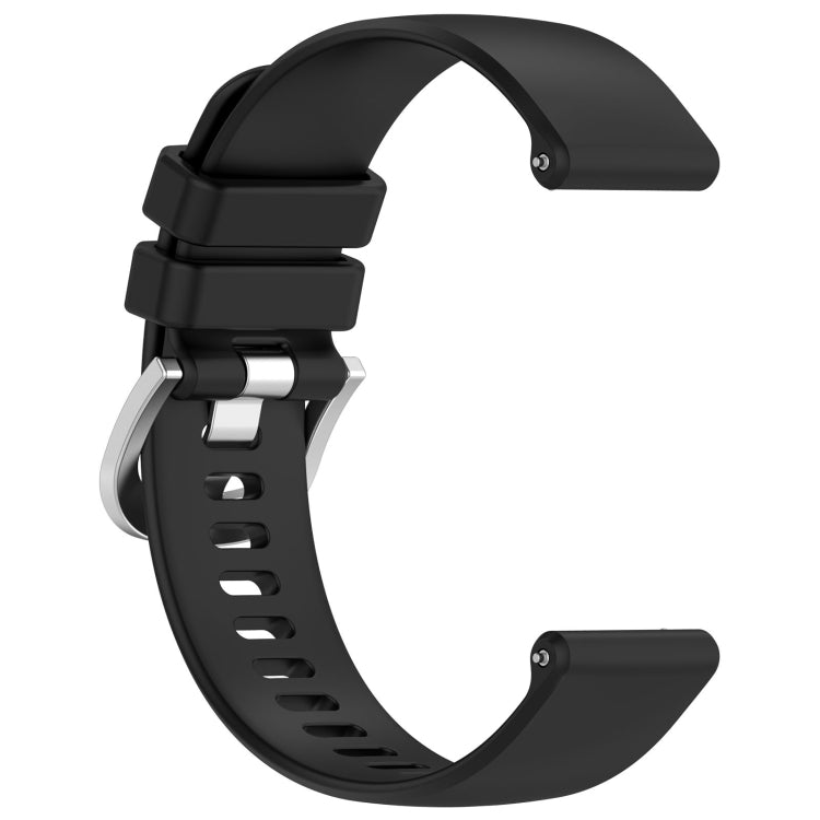 For Xiaomi Watch 2 Liquid Glossy Silver Buckle Silicone Watch Band(Black) - Watch Bands by PMC TechLife | Online Shopping South Africa | PMC TechLife