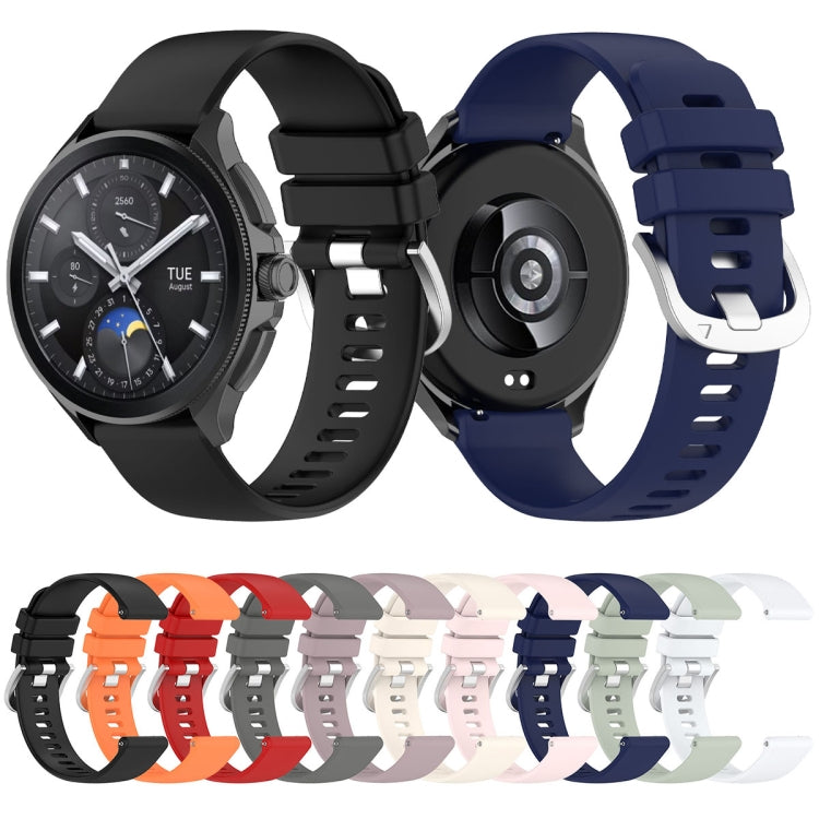 For Xiaomi Watch 2 Liquid Glossy Silver Buckle Silicone Watch Band(Light Pink) - Watch Bands by PMC TechLife | Online Shopping South Africa | PMC TechLife