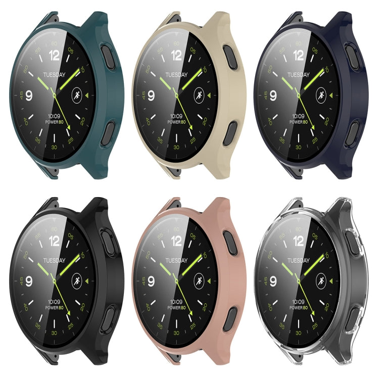 For Xiaomi Watch 2 PC + Tempered Film Integrated Watch Protective Case(Ivory White) - Watch Cases by PMC TechLife | Online Shopping South Africa | PMC TechLife
