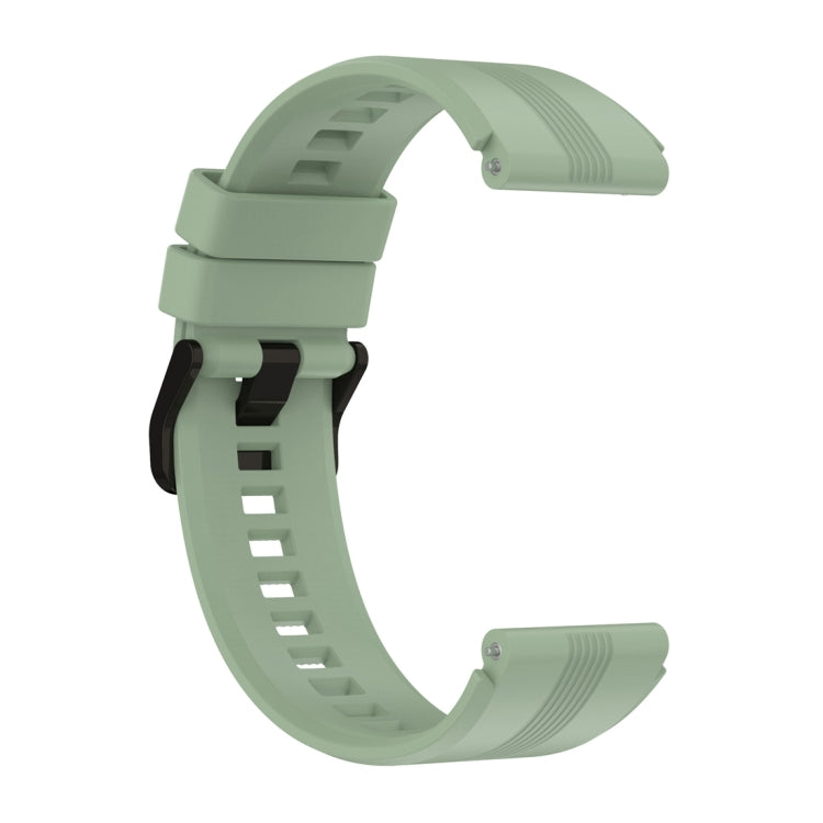 For Honor Watch GS 4 Striped Stainless Steel Buckle Silicone Watch Band(Green) - Watch Bands by PMC Jewellery | Online Shopping South Africa | PMC Jewellery