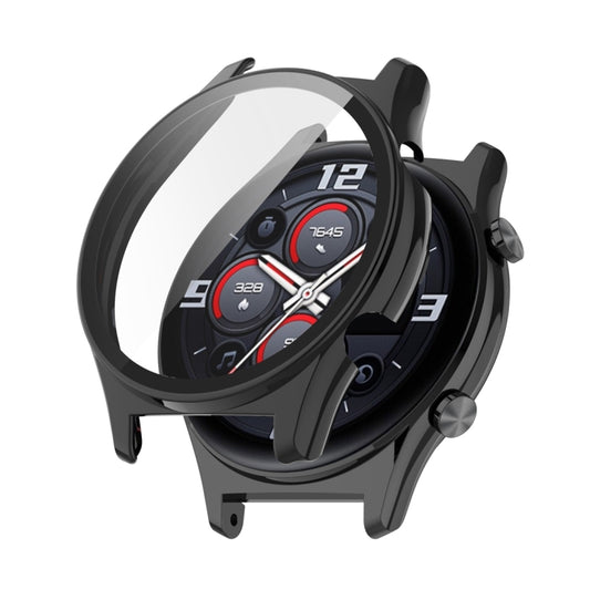 For Honor Watch GS 4 PC + Tempered Film Integrated Watch Protective Case(Black) - Watch Cases by PMC Jewellery | Online Shopping South Africa | PMC Jewellery