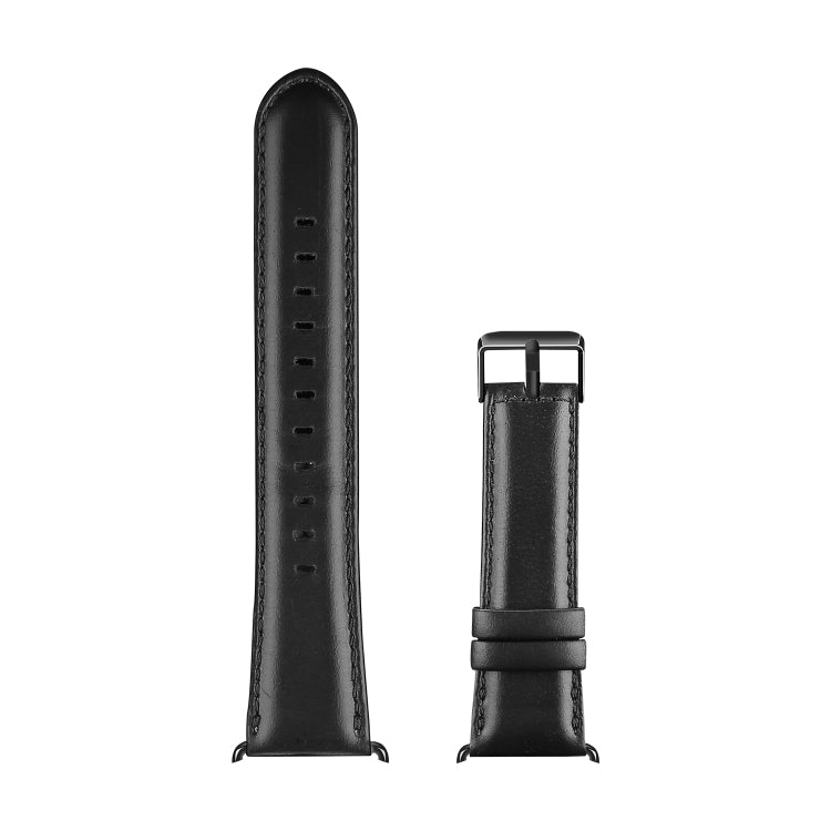 For Apple Watch Series 9 41mm DUX DUCIS Business Genuine Leather Watch Strap(Black) - free shipping - PMC TechLife - Order now!