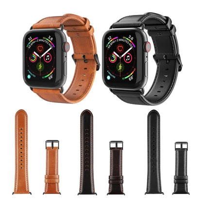 For Apple Watch Ultra 2 49mm DUX DUCIS Business Genuine Leather Watch Strap(Coffee) - Watch Bands by DUX DUCIS | Online Shopping South Africa | PMC Jewellery