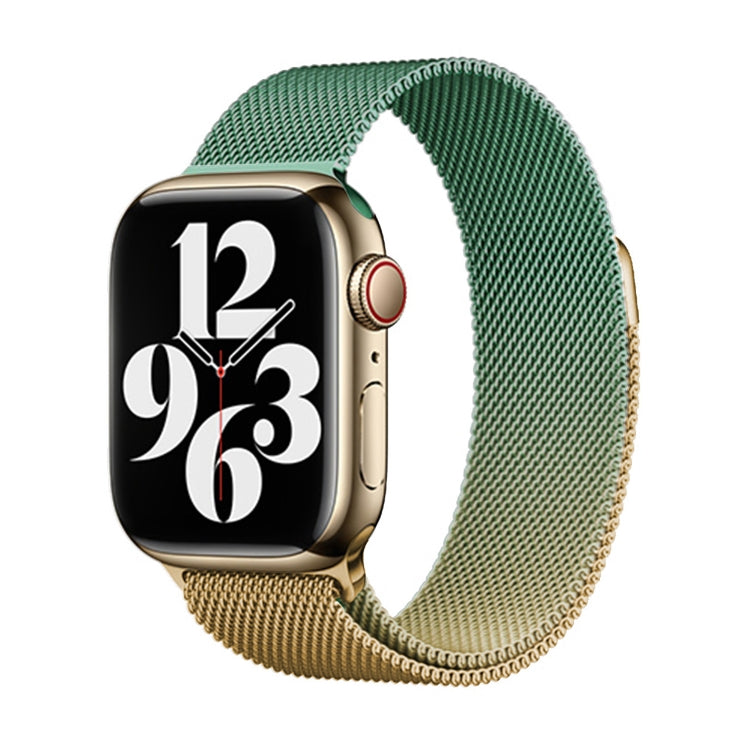 For Apple Watch SE 40mm Milan Gradient Loop Magnetic Buckle Watch Band(Gold Violet) - Watch Bands by PMC TechLife | Online Shopping South Africa | PMC TechLife