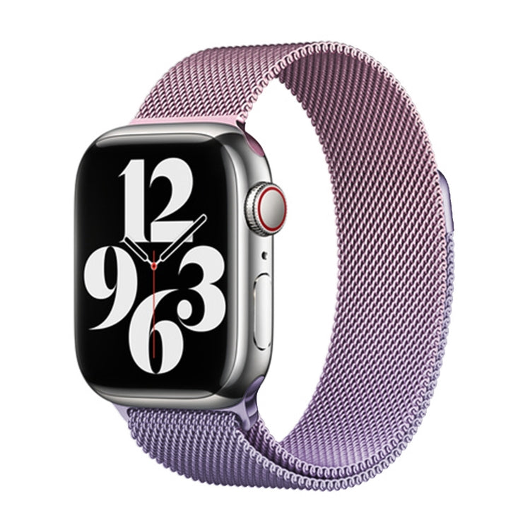 For Apple Watch SE 44mm Milan Gradient Loop Magnetic Buckle Watch Band(Pink Lavender) - Watch Bands by PMC TechLife | Online Shopping South Africa | PMC TechLife