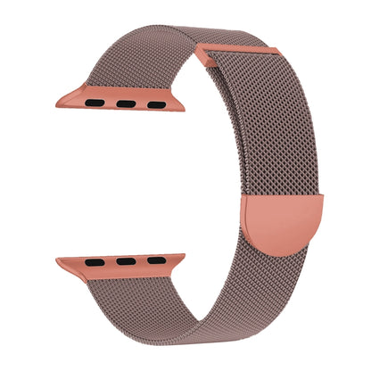 For Apple Watch Series 5 44mm Two Color Milanese Loop Magnetic Watch Band(Pink Orange) - Watch Bands by PMC Jewellery | Online Shopping South Africa | PMC Jewellery