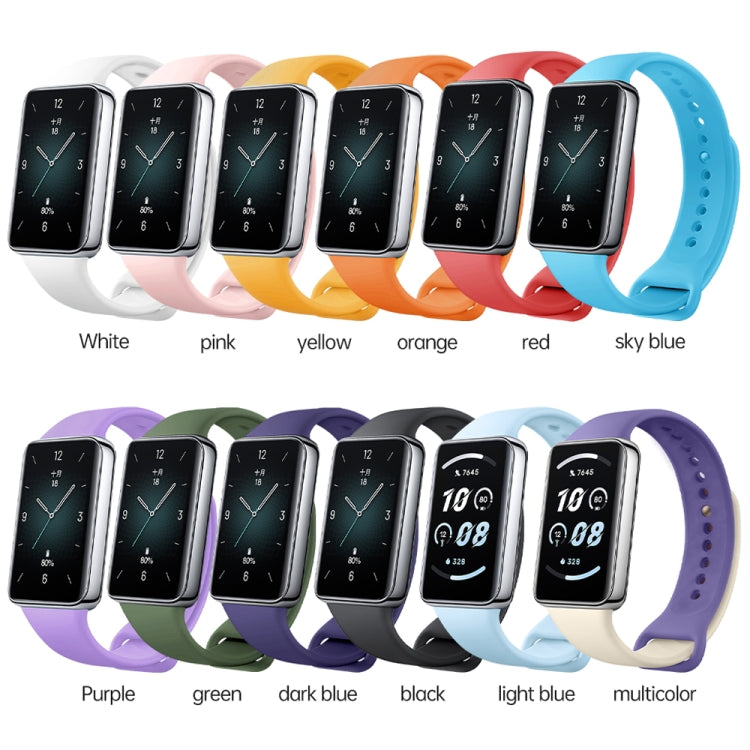 For Honor Band 9 Solid Color Silicone Watch Band(Dark Blue) - Watch Bands by PMC Jewellery | Online Shopping South Africa | PMC Jewellery