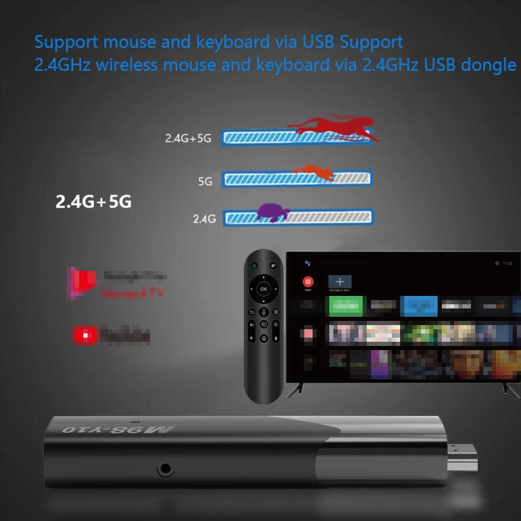 M98-Y10 Allwinner H618 Quad-Core ARM Cortex A53 6K HD Android TV Stick, RAM:2GB+16GB(US Plug) - free shipping - PMC Jewellery - Order now!