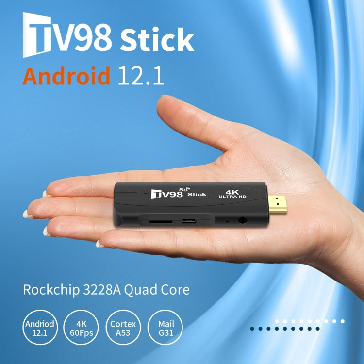TV98 Rockchip 3228A Quad Core 4K HD Bluetooth Android TV Stick, RAM:2GB+16GB(AU Plug) - Android TV Sticks by PMC TechLife | Online Shopping South Africa | PMC TechLife | Buy Now Pay Later Mobicred