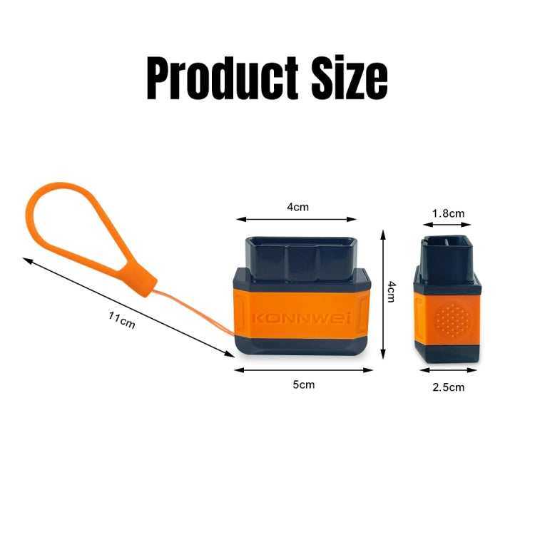 KONNWEI KW906 Bluetooth 5.0 Car OBD2 Scanner Support Android & iOS(Black) - Code Readers & Scan Tools by KONNWEI | Online Shopping South Africa | PMC TechLife | Buy Now Pay Later Mobicred