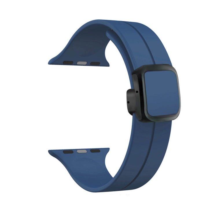 For Apple Watch SE 40mm Magnetic Square Buckle Silicone Watch Band(Midnight Blue) - free shipping - PMC TechLife - Order now!