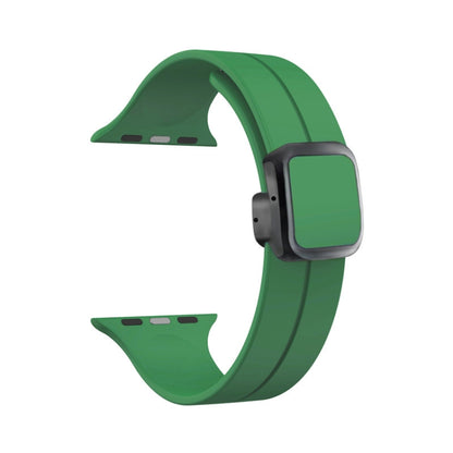 For Apple Watch Series 2 42mm Magnetic Square Buckle Silicone Watch Band(Alfalfa) - Watch Bands by PMC Jewellery | Online Shopping South Africa | PMC Jewellery