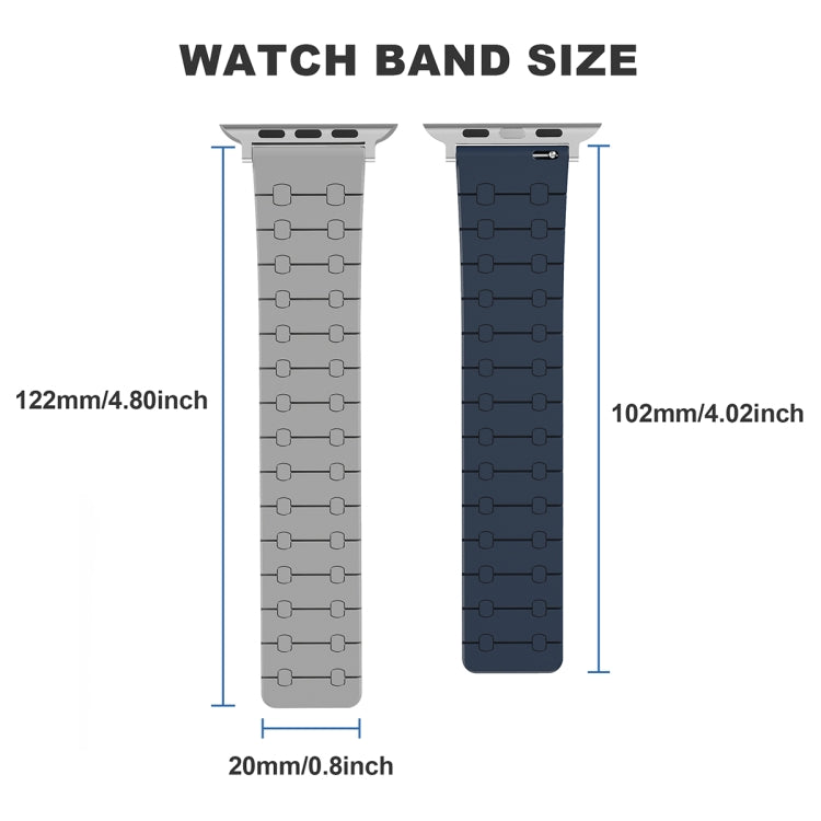 For Apple Watch Series 2 42mm Two Color Loop Magnetic Silicone Watch Band(Dark Brown+Light Brown) - Watch Bands by PMC TechLife | Online Shopping South Africa | PMC TechLife