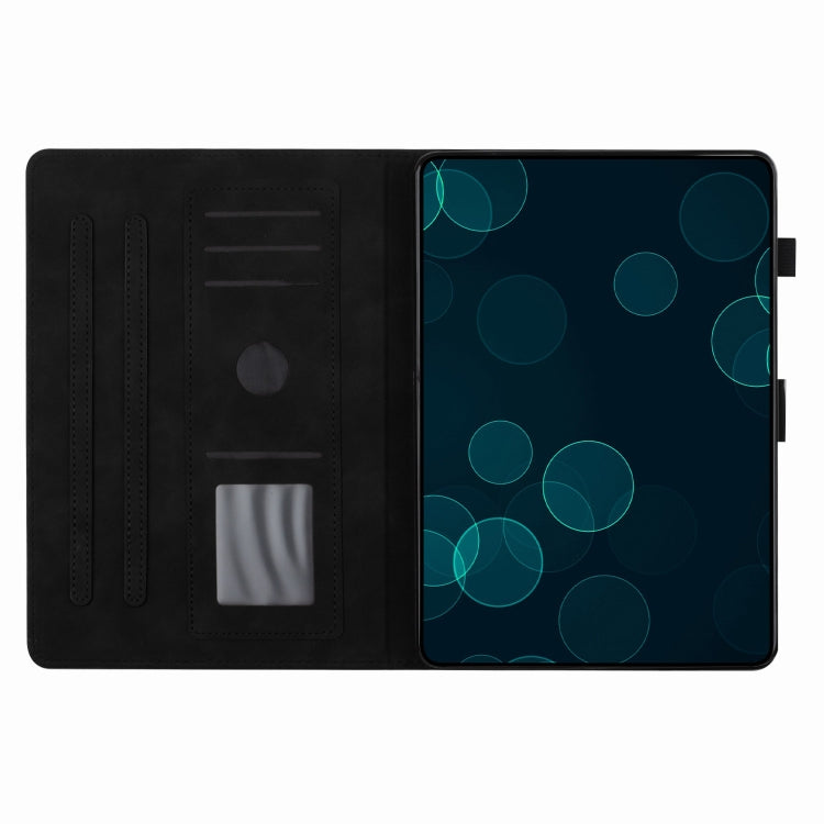For iPad Pro 11 2024 Coconut Tree Embossed Smart Leather Tablet Case(Black) - iPad Pro 11 2024 Cases by PMC TechLife | Online Shopping South Africa | PMC TechLife | Buy Now Pay Later Mobicred