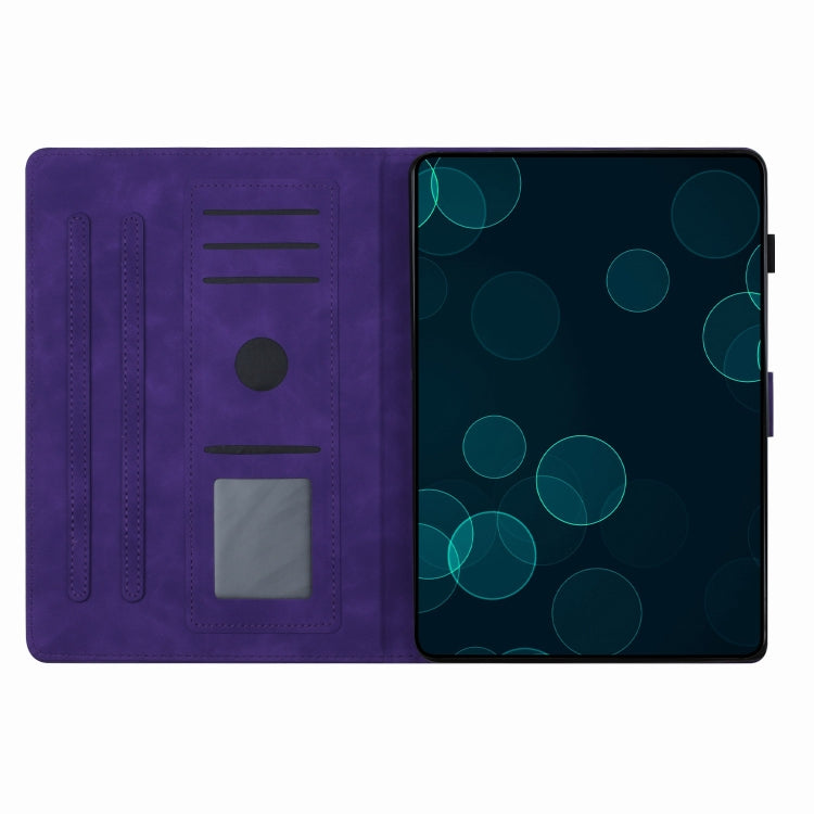 For iPad Pro 11 2024 Coconut Tree Embossed Smart Leather Tablet Case(Purple) - iPad Pro 11 2024 Cases by PMC TechLife | Online Shopping South Africa | PMC TechLife | Buy Now Pay Later Mobicred