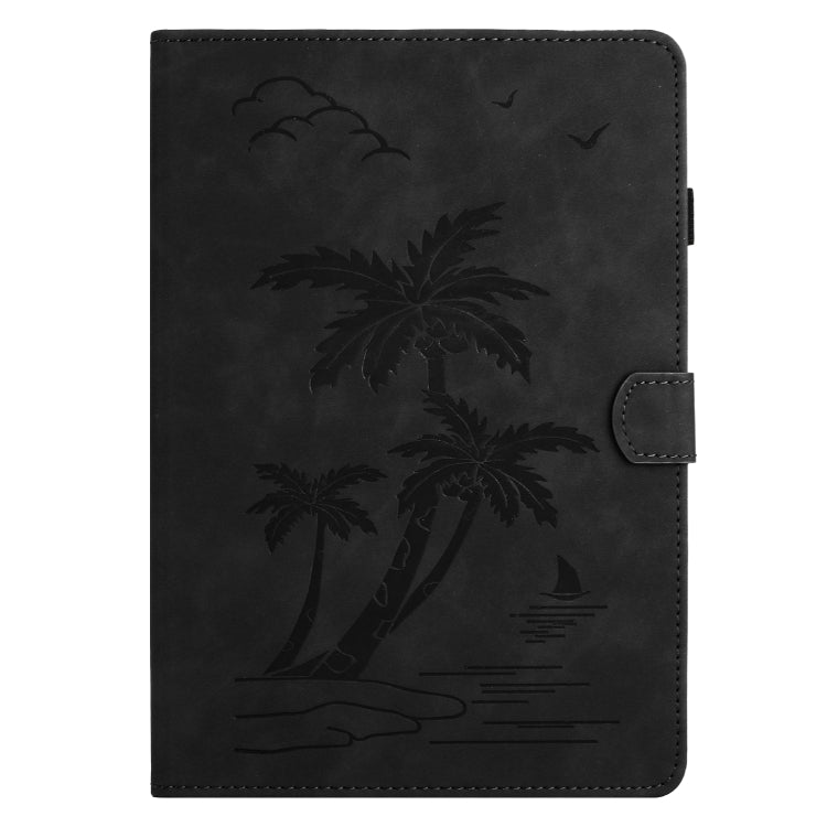 For 10 inch Universal Coconut Tree Embossed Leather Tablet Case(Black) - 10 - 11 inch by PMC TechLife | Online Shopping South Africa | PMC TechLife | Buy Now Pay Later Mobicred