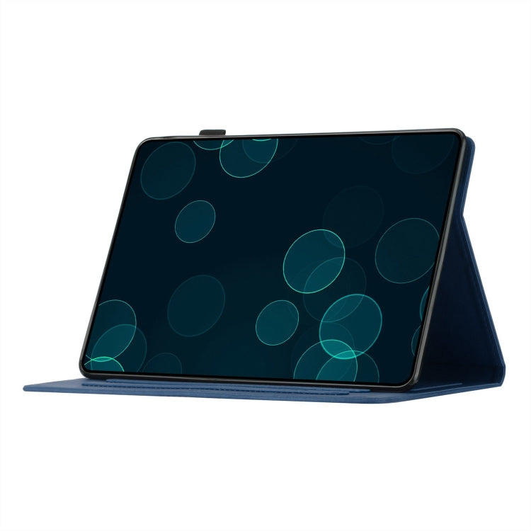 For Samsung Galaxy Tab S9 FE X510/X516B Coconut Tree Embossed Smart Leather Tablet Case(Blue) - Galaxy Tab S9 FE by PMC Jewellery | Online Shopping South Africa | PMC Jewellery | Buy Now Pay Later Mobicred