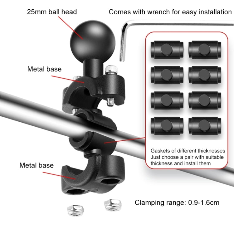 9 in 1 Wrench O-Type Mount Crabs Kit Motorcycle Clamps Handlebar Fixed Mount - Holder by PMC TechLife | Online Shopping South Africa | PMC TechLife | Buy Now Pay Later Mobicred