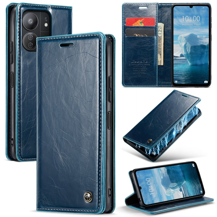 For Xiaomi Redmi 13C CaseMe 003 Crazy Horse Texture Flip Leather Phone Case(Blue Green) - Xiaomi Cases by CaseMe | Online Shopping South Africa | PMC Jewellery | Buy Now Pay Later Mobicred