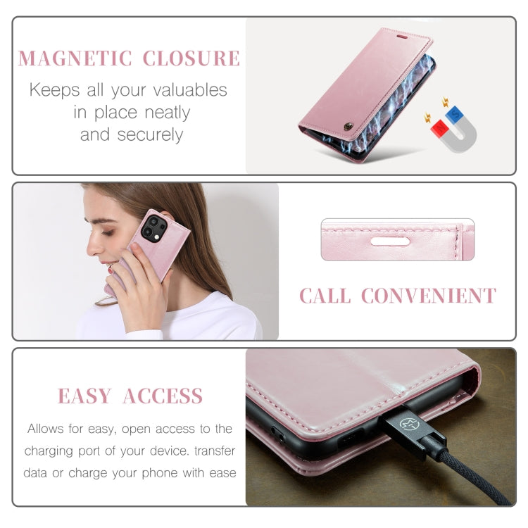 For Xiaomi Redmi Note 13 4G CaseMe 003 Crazy Horse Texture Flip Leather Phone Case(Pink) - Xiaomi Cases by CaseMe | Online Shopping South Africa | PMC Jewellery | Buy Now Pay Later Mobicred