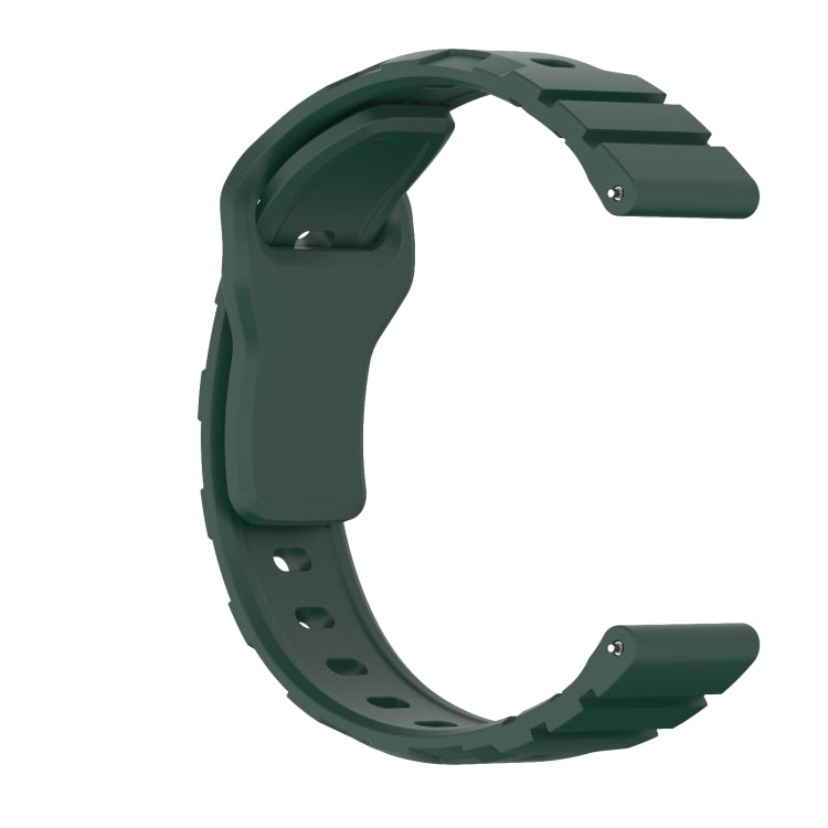 20mm Armor Silicone Watch Band(Dark Green) - 20mm Bands by PMC Jewellery | Online Shopping South Africa | PMC Jewellery