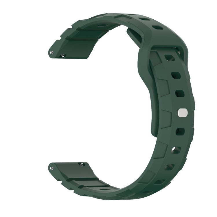 20mm Armor Silicone Watch Band(Dark Green) - 20mm Bands by PMC TechLife | Online Shopping South Africa | PMC TechLife