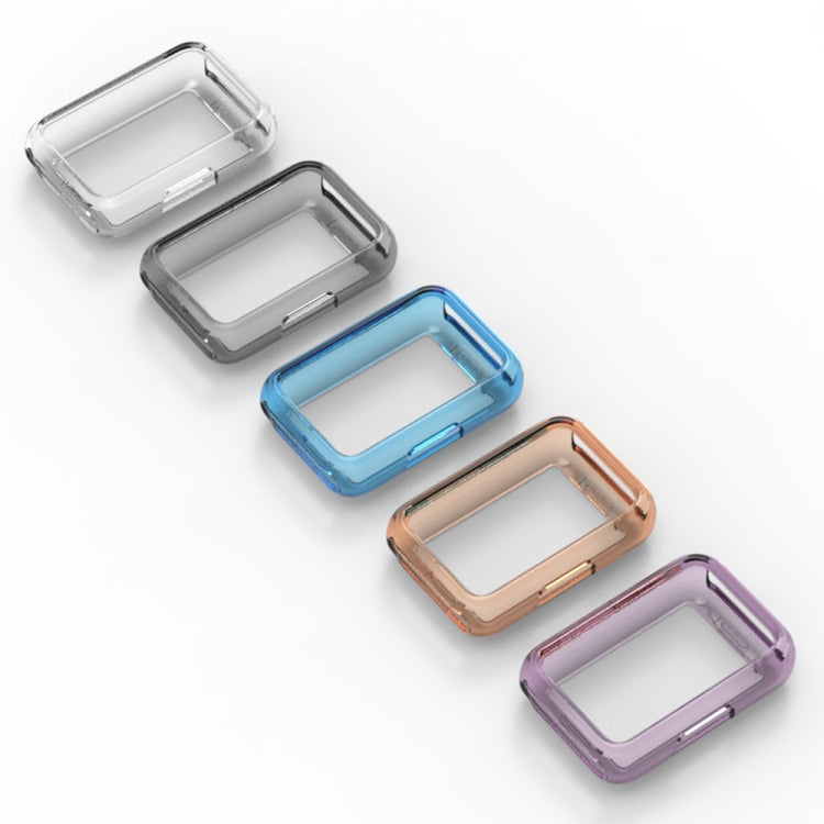 For Samsung Galaxy Fit 3 Half Pack Hollow TPU Watch Protective Case(Transparent Blue) - Watch Cases by PMC TechLife | Online Shopping South Africa | PMC TechLife