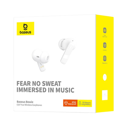 Baseus Bowie E20 True Wireless Earphones(Stellar White) - Bluetooth Earphone by Baseus | Online Shopping South Africa | PMC Jewellery | Buy Now Pay Later Mobicred