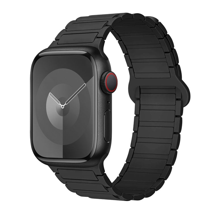 For Apple Watch Series 7 41mm I-Shaped Magnetic Silicone Watch Band(Black) - free shipping - PMC TechLife - Order now!