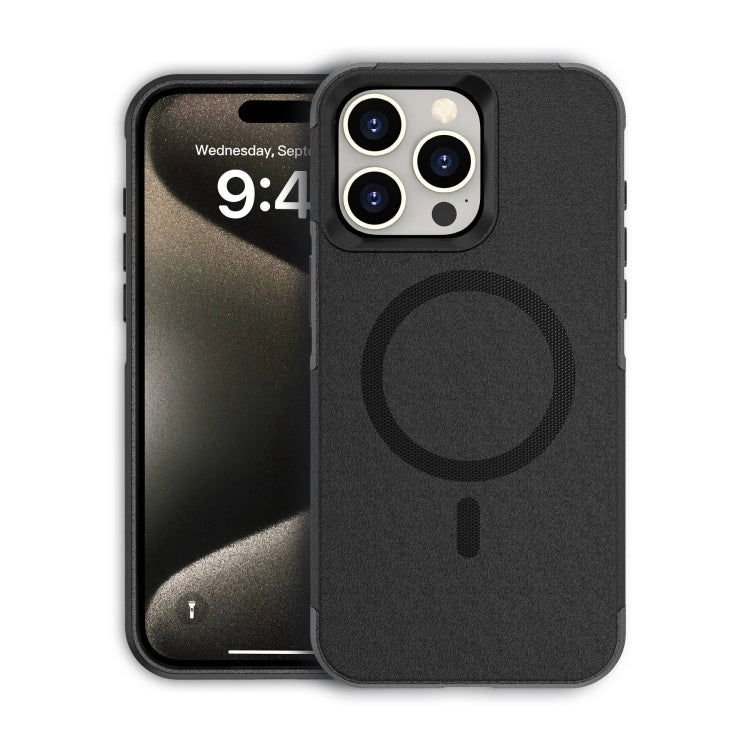 For iPhone 15 Pro Max RedPepper Armor Magsafe PC Hybrid TPU Phone Case(Black) - free shipping - PMC Jewellery - Order now!