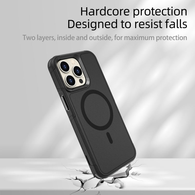 For iPhone 15 Pro Max RedPepper Armor Magsafe PC Hybrid TPU Phone Case(Black) - iPhone 15 Pro Max Cases by RedPepper | Online Shopping South Africa | PMC Jewellery | Buy Now Pay Later Mobicred