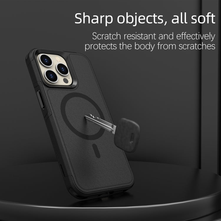 For iPhone 15 Pro Max RedPepper Armor Magsafe PC Hybrid TPU Phone Case(Black) - free shipping - PMC Jewellery - Order now!