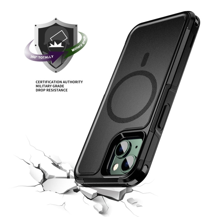 For iPhone 14 Plus RedPepper Armor Magsafe PC Hybrid TPU Phone Case(Black) - free shipping - PMc TechLife - Order now!