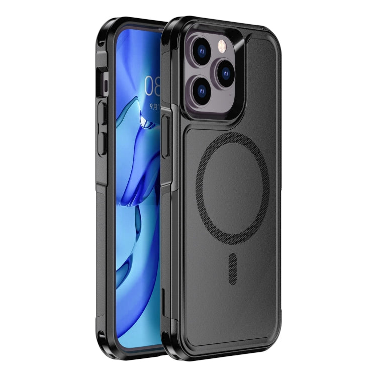 For iPhone 14 Pro Max RedPepper Armor Magsafe PC Hybrid TPU Phone Case(Black) - free shipping - PMc TechLife - Order now!