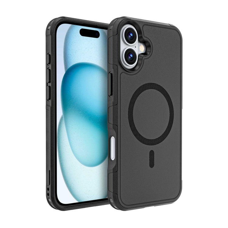 For iPhone 16 Plus RedPepper Armor Magsafe PC Hybrid TPU Phone Case(Black) - iPhone 16 Plus Cases by RedPepper | Online Shopping South Africa | PMC TechLife | Buy Now Pay Later Mobicred